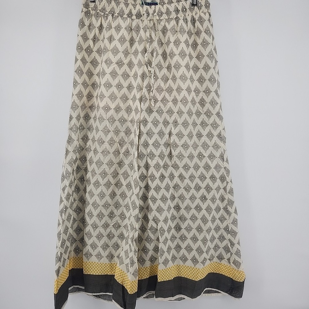 Bombay Paisley Barrel Leg Lightweight Harem Balloon Yoga Pants Sz L Boho Hippie